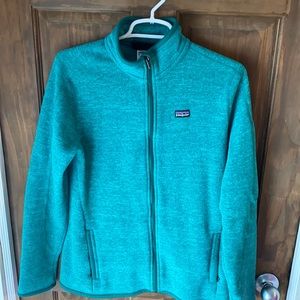Green Patagonia fleece jacket. Reposhed